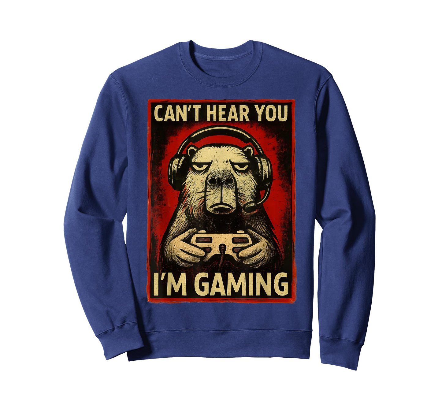 Funny Capybara Gamer Graphic Tee Men Boys Teens Video Gaming T-Shirt