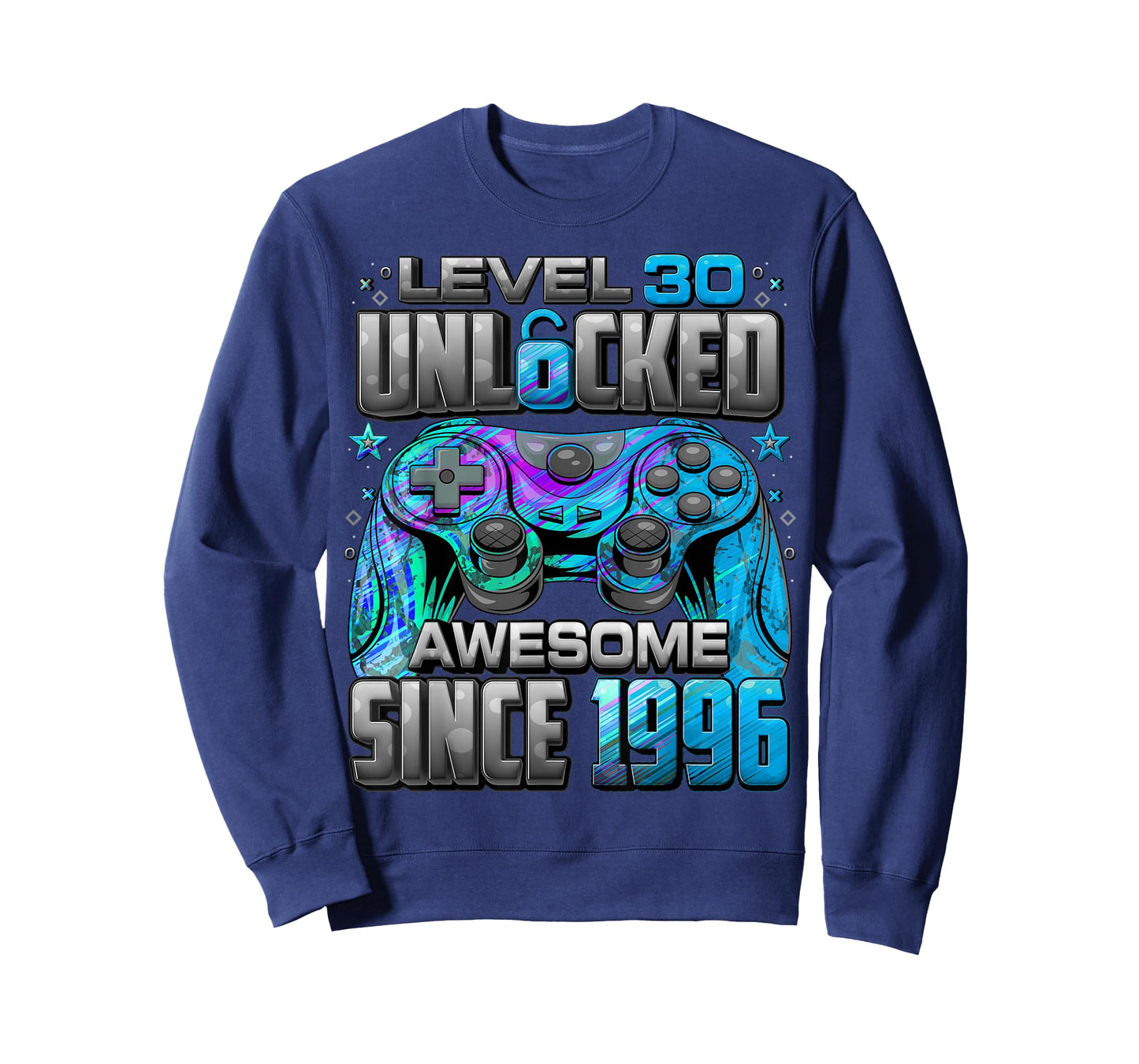 Level 30 Unlocked Awesome Since 1996 30th Birthday Gaming T-Shirt