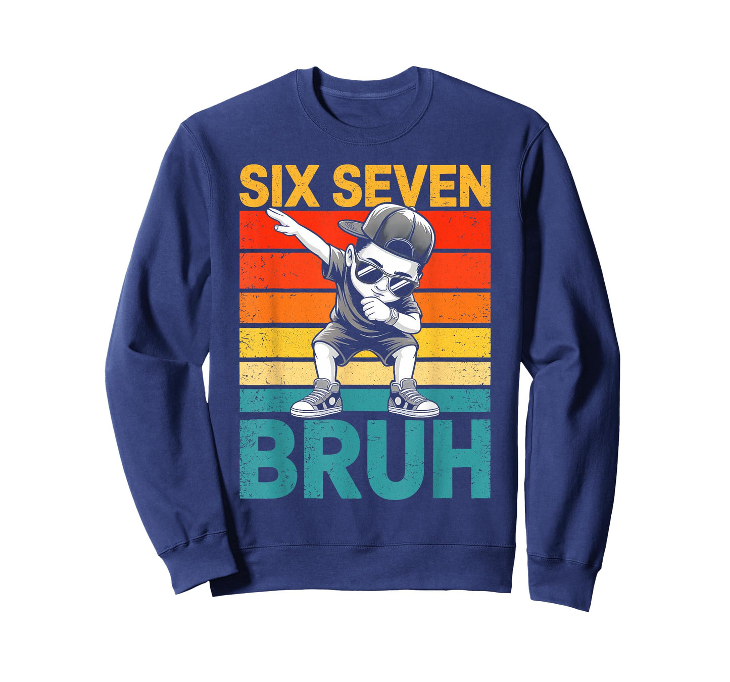 67 Meme Gen Alpha Slang 6 7 Six Seven Bruh Dabbing Boys Kids T-Shirt