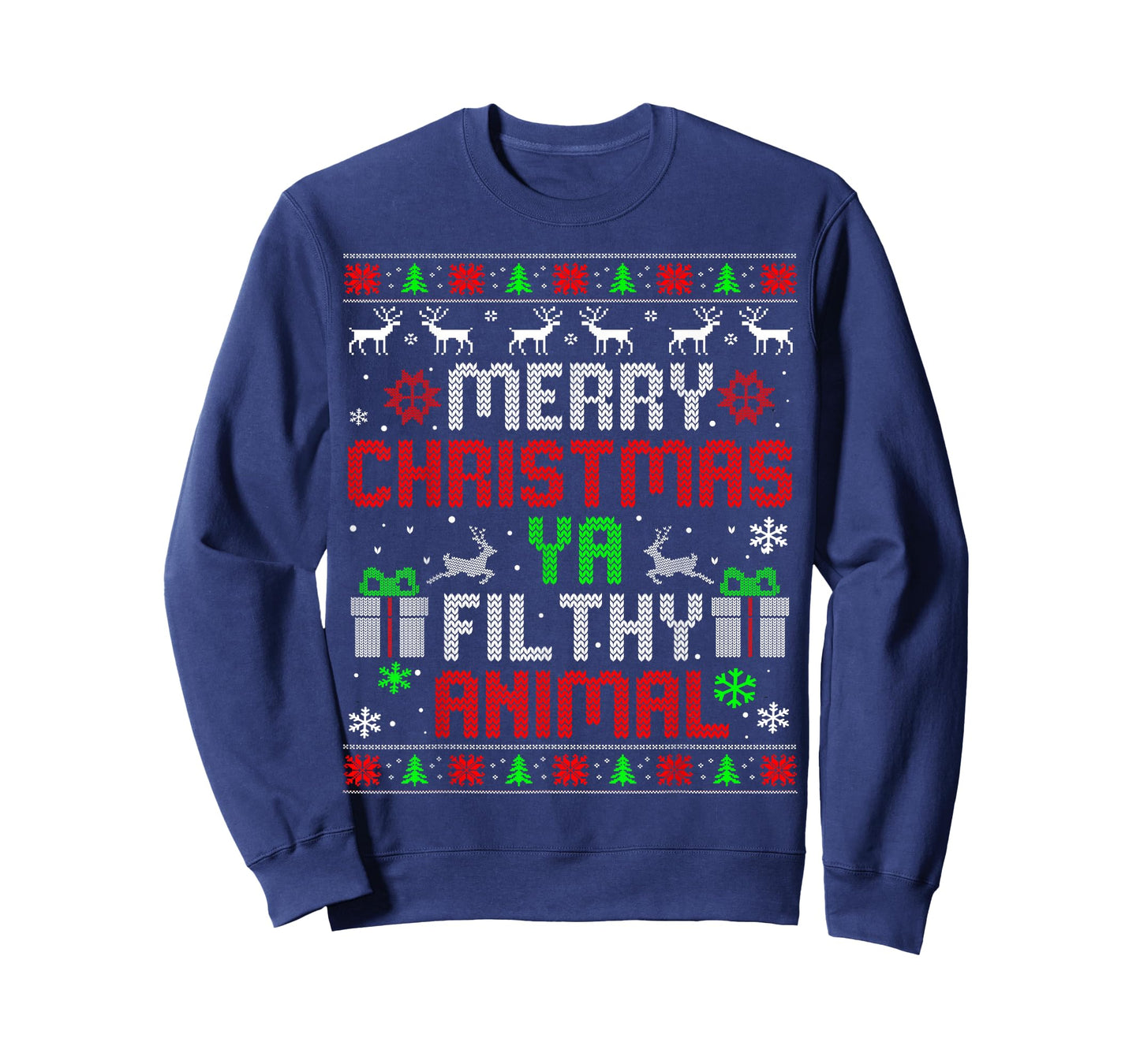 Merry Christmas Animal Filthy Ya Xmas Family Pajama T-Shirt