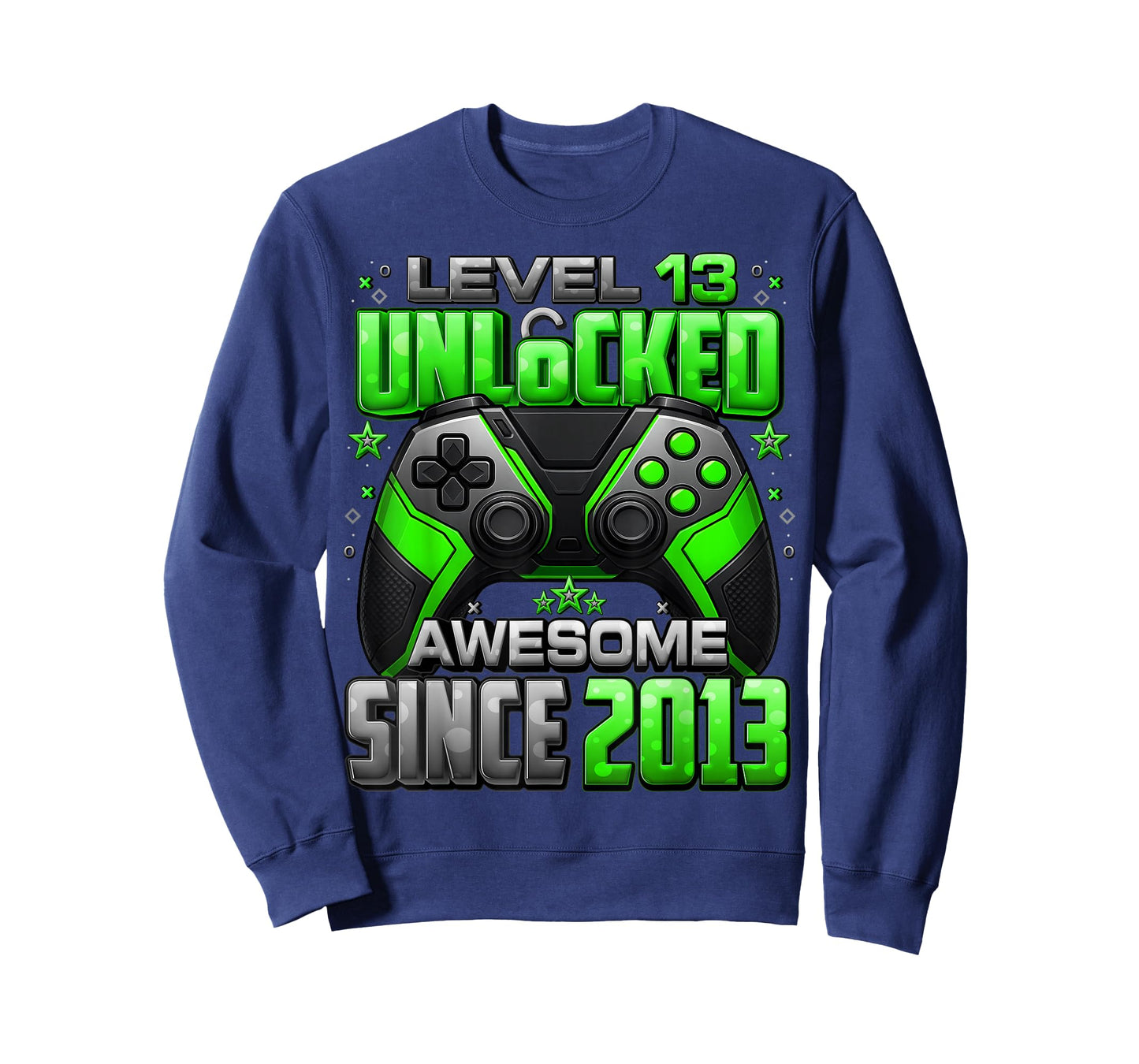 Level 13 Unlocked Awesome Since 2013 13th Birthday Gaming T-Shirt