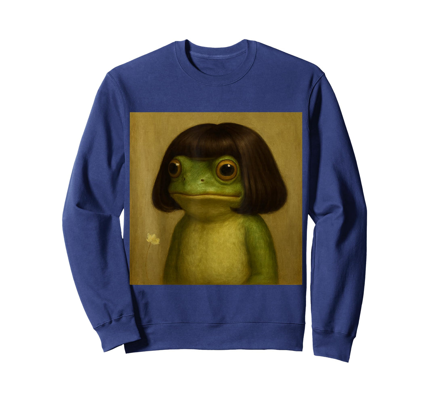 Cute Frog Art Weird Aesthetic Bob Hair Illustration T-Shirt