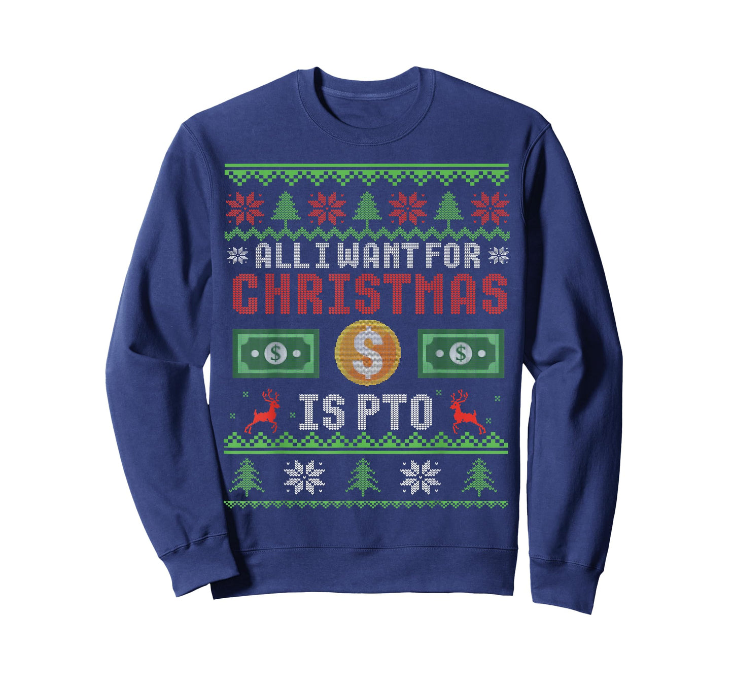 Funny All I Want for Christmas is PTO Matching Ugly T-Shirt