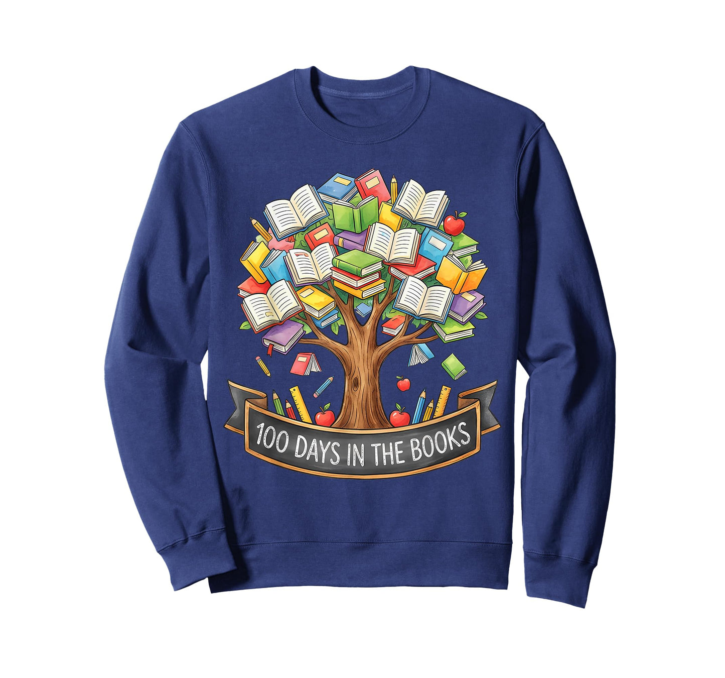 100 Days of School in The Books Librarian Reading Teacher T-Shirt
