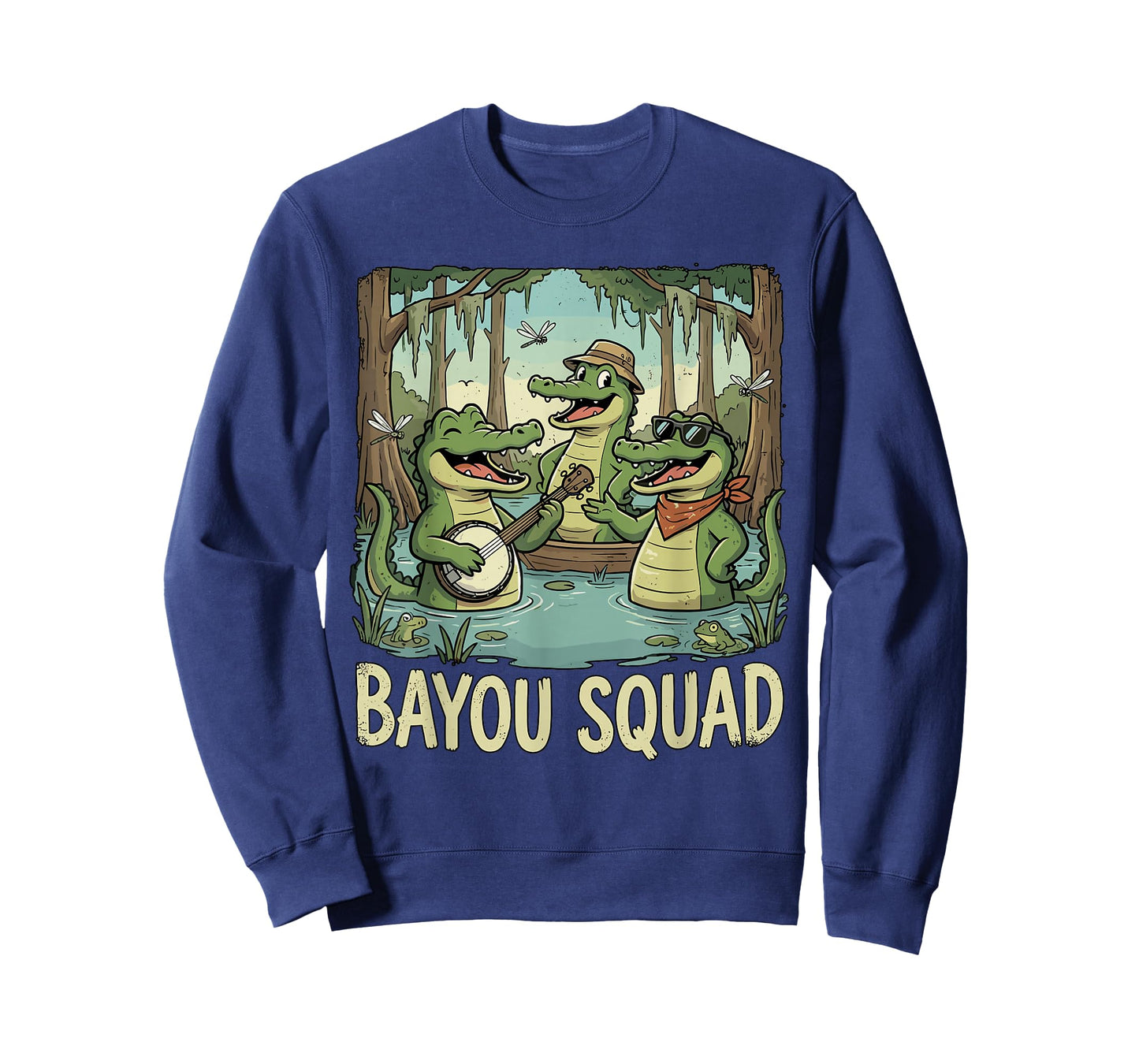 Bayou Squad Louisiana Alligator Retro Wildlife Travel Cajun T-Shirt