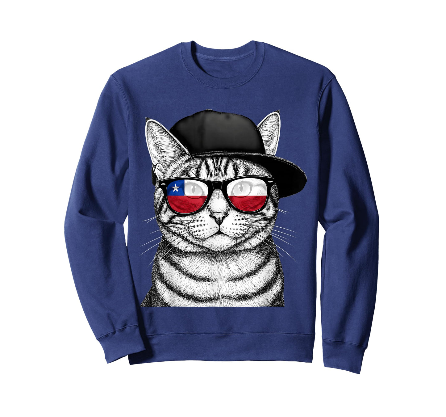 Chile Flag Cat Chilean Pride Chilean Roots Chilean Flag T-Shirt