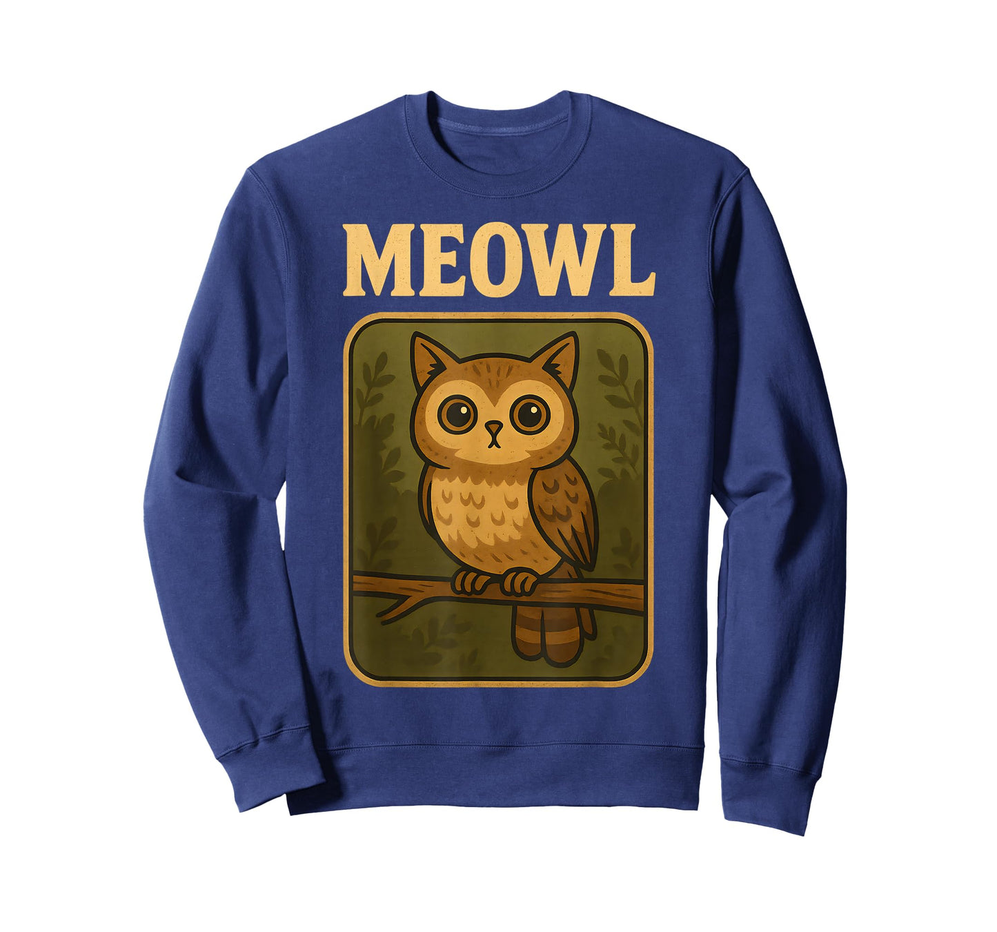 Meowl - Funny Meow Cat Owl Brainrot Meme Teen Kids Gaming T-Shirt
