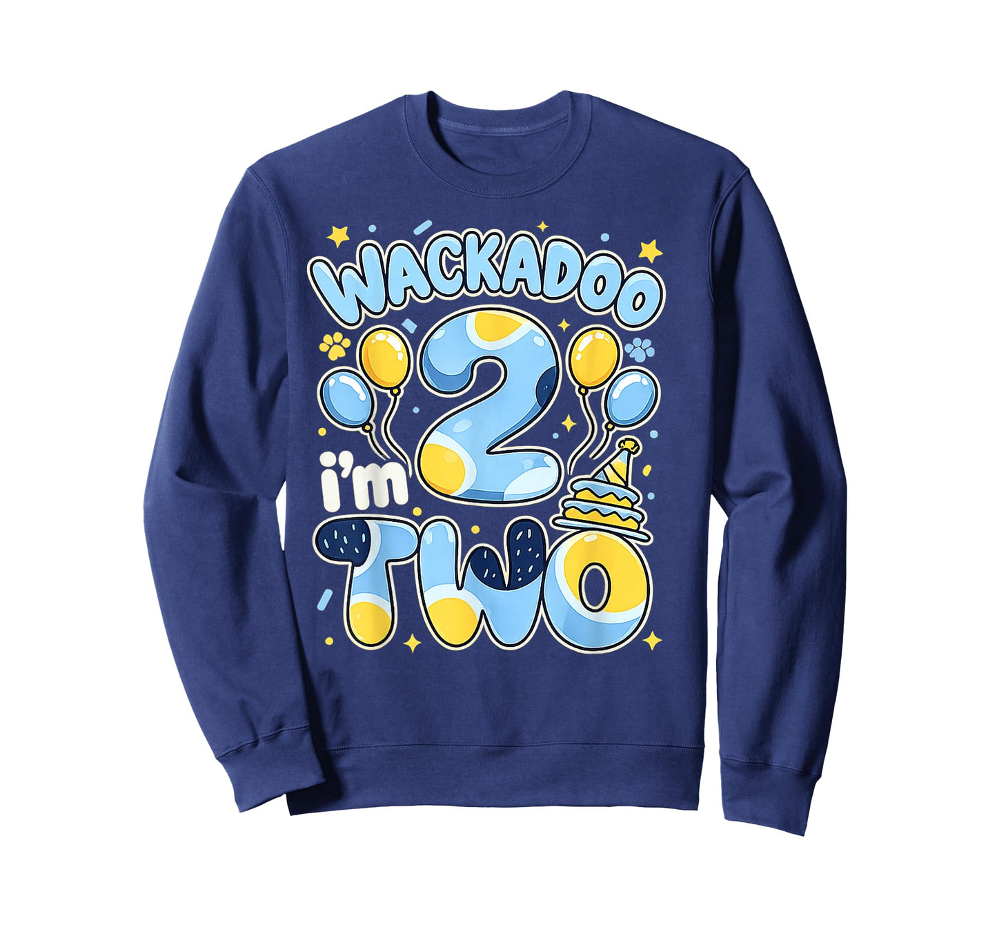 Wackadoo I'm Two 2nd Birthday Boy Toddler 2 Year Dog Lover T-Shirt