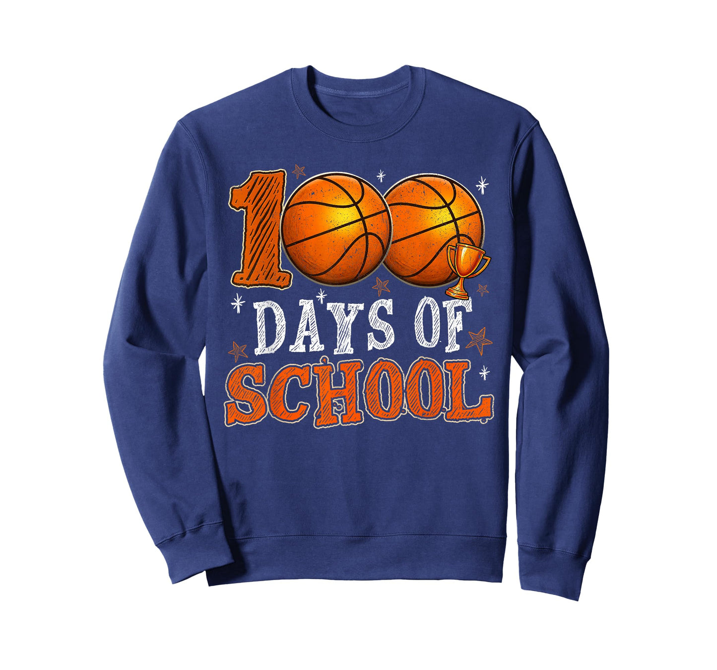 Happy 100 Days of School Basketball Funny Boy Girl Teacher T-Shirt