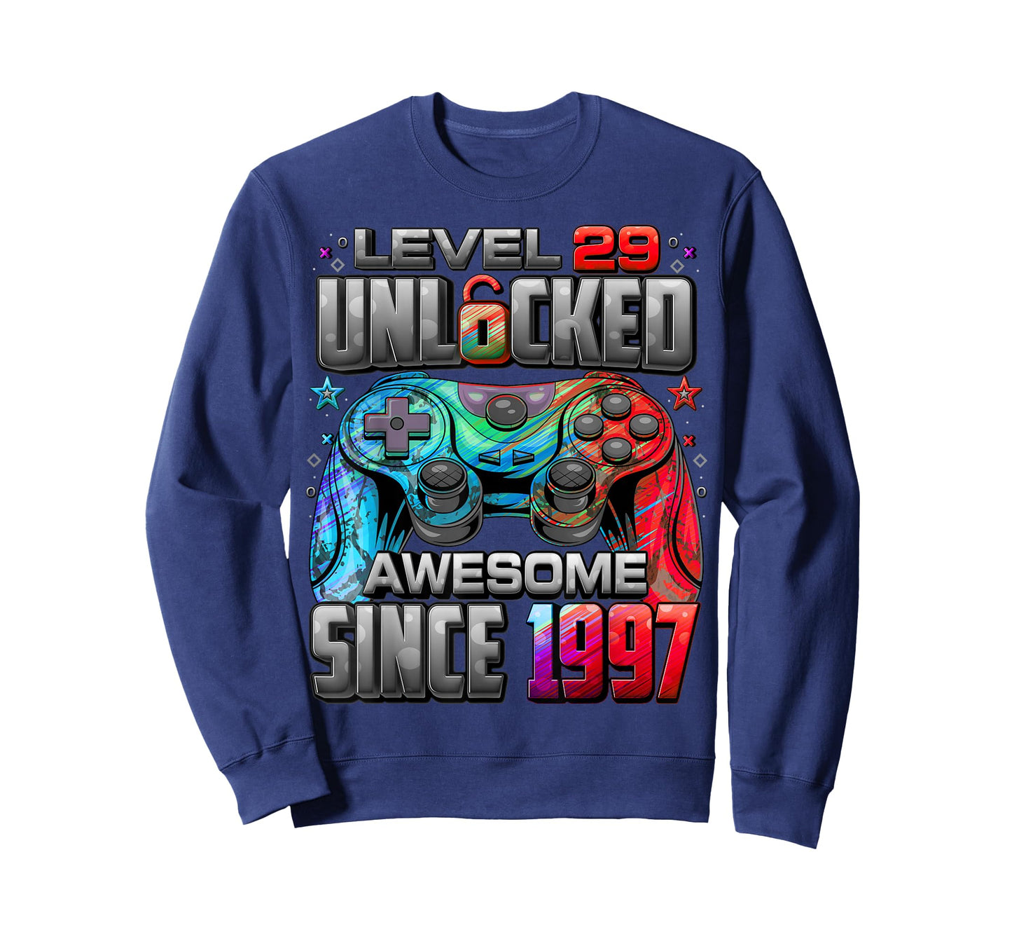 Level 29 Unlocked Awesome Since 1997 29th Birthday Gaming T-Shirt