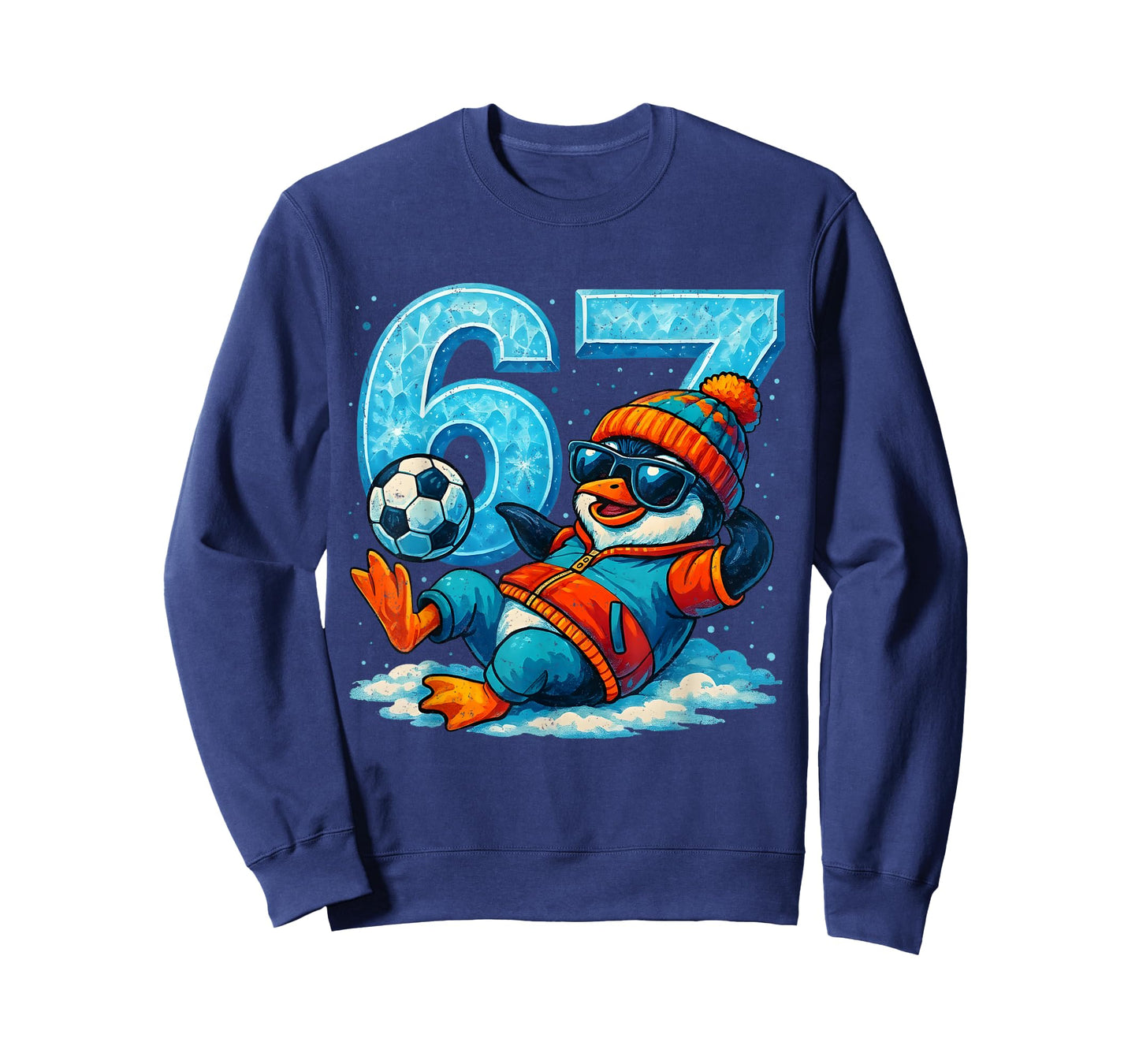 67 Penguin Soccer Funny Winter Meme Gift T-Shirt