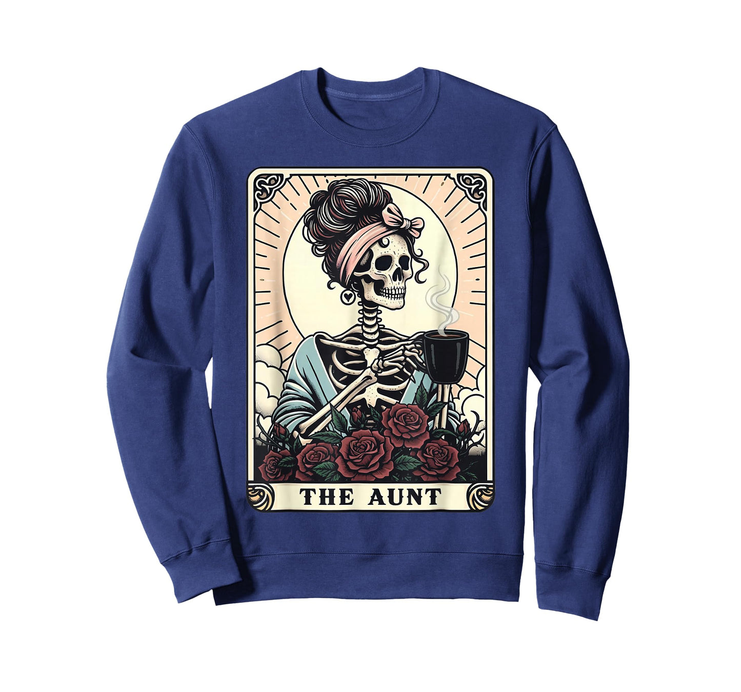 Women Skeleton Auntie Coffee T-Shirt