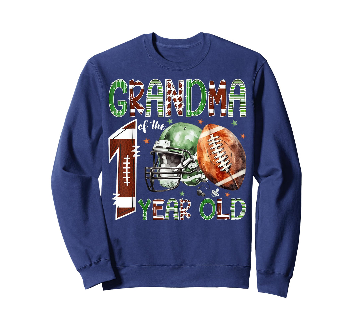 Grandma of The 1 Year Old Football Lover 1st Birthday Boy T-Shirt