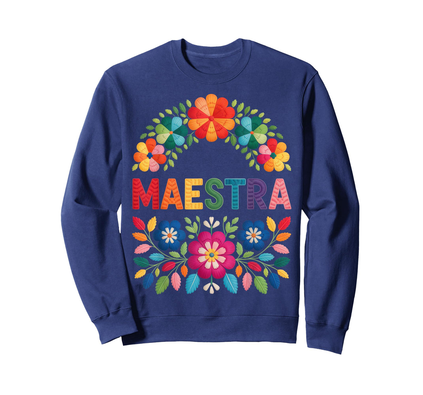 Maestra Floral Teacher Mexican Vibe Spring Fashion T-Shirt