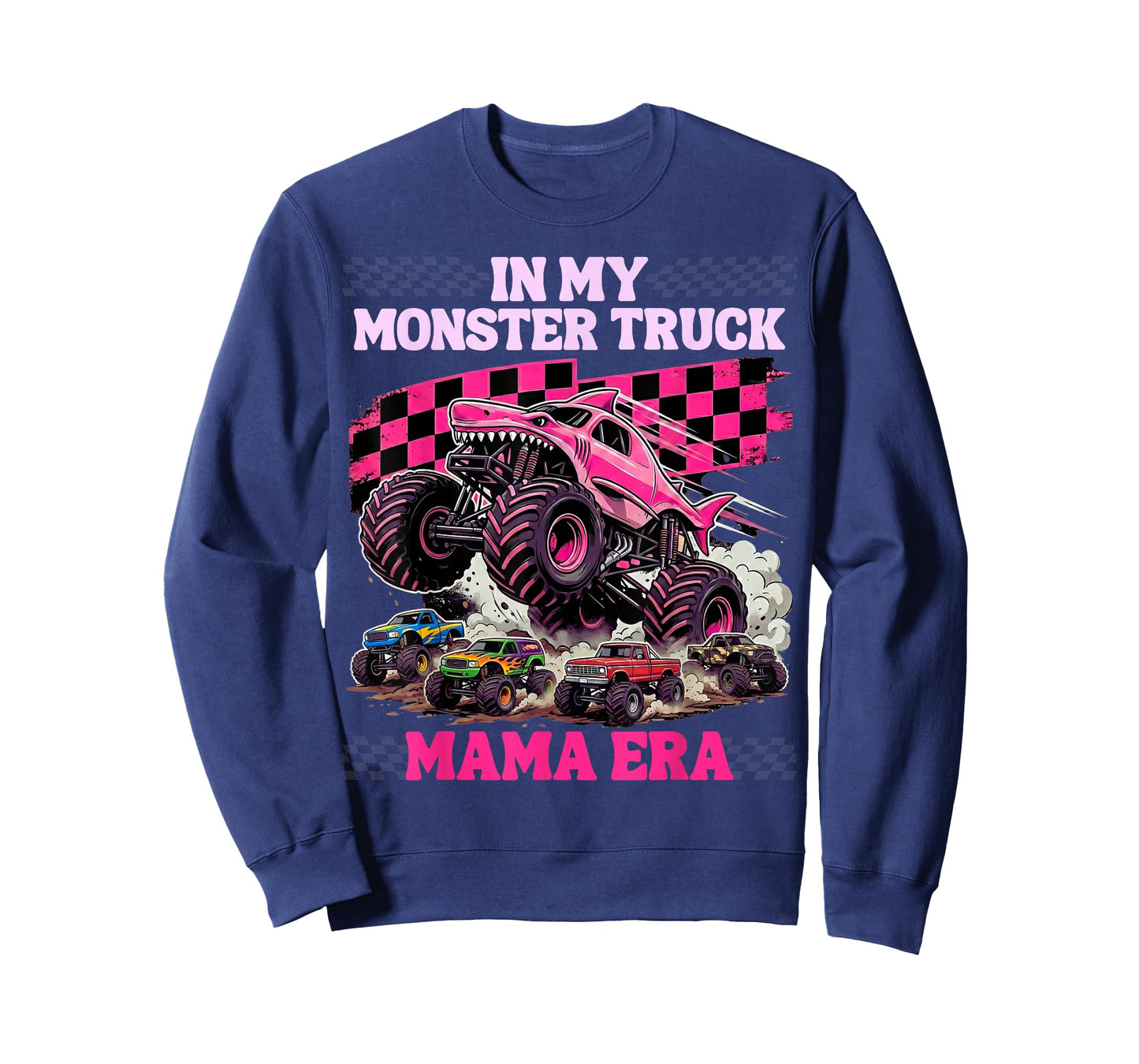 Funny Monster Truck Mama Cute Girl Boy Mom T-Shirt