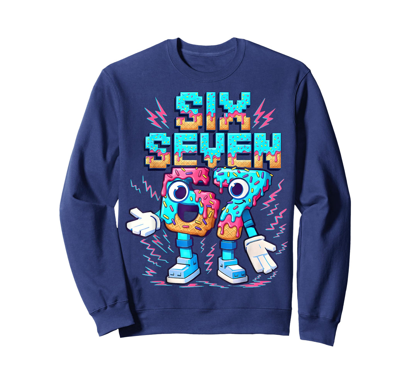 67 Six Seven 6-7 - Funny Italian Brainrot Ice Cream Drip T-Shirt
