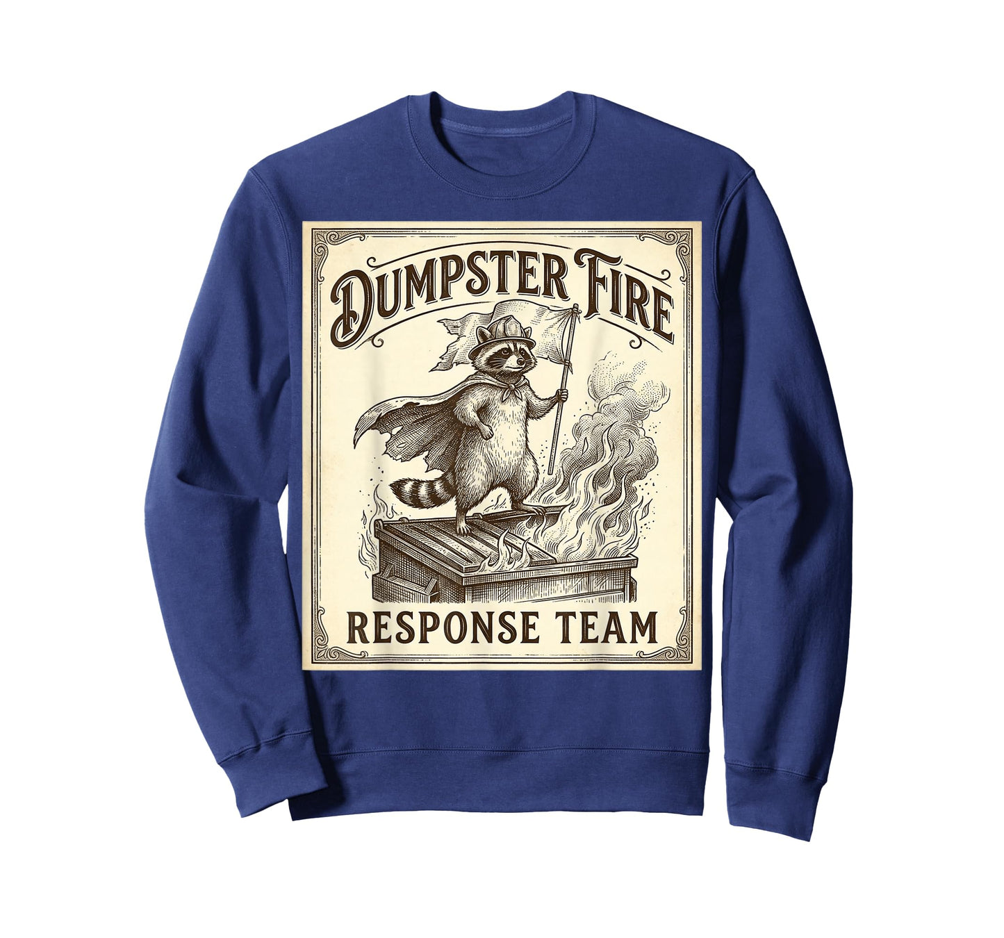 Dumpster Fire Response Team Vintage Retro Raccoon T-Shirt