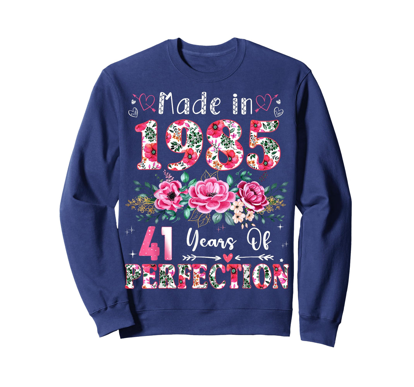 41 Year Old Made in 1985 Floral 41th Birthday Women T-Shirt