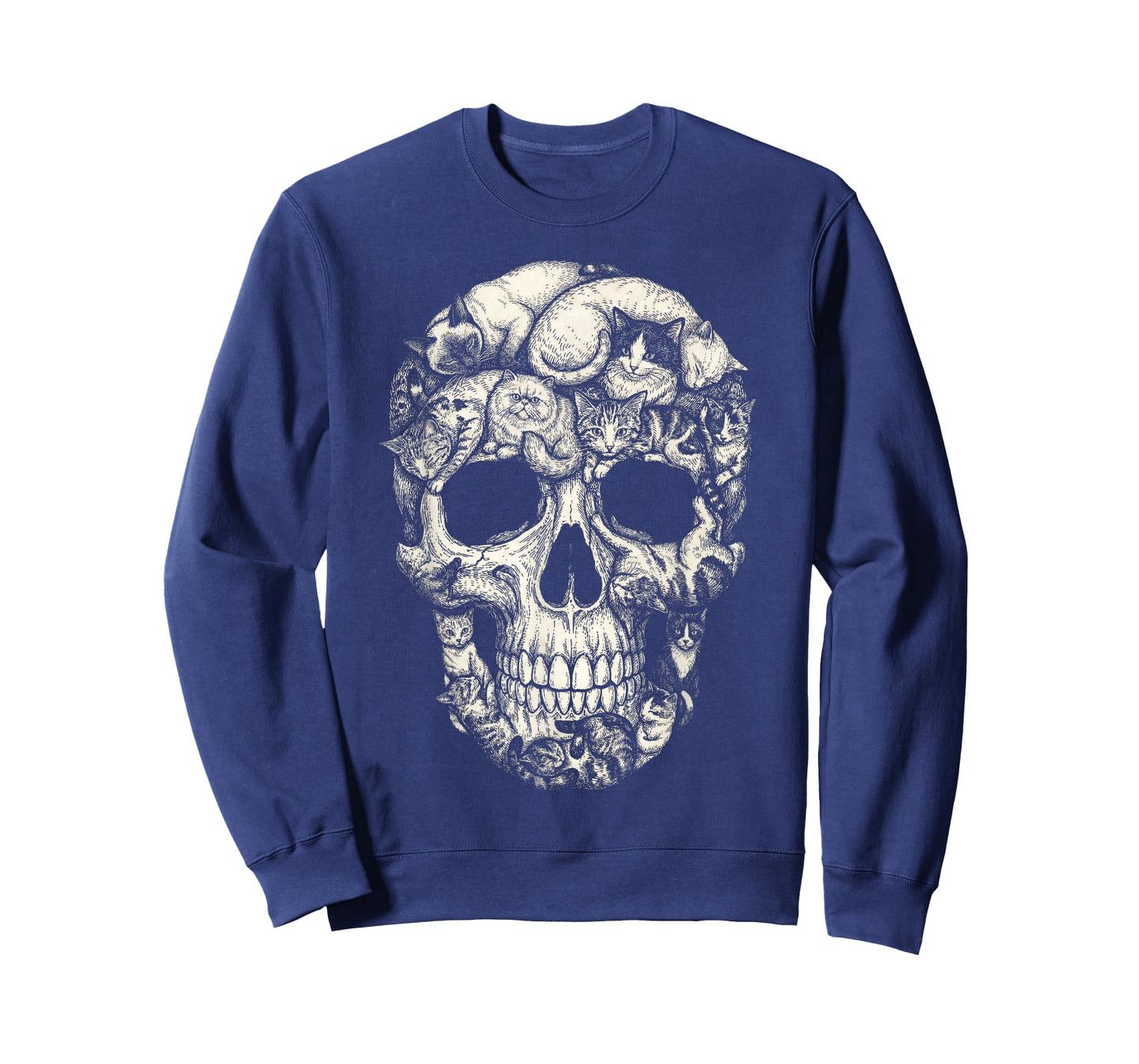 Halloween Cat Skull Skeleton Kitty Gothic Horror Art Pet T-Shirt