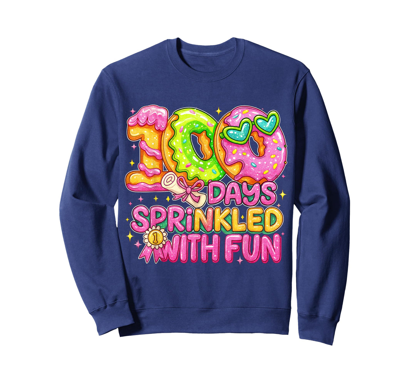 100 Days of School Sprinkled Donuts Fun Teacher Girls T-Shirt