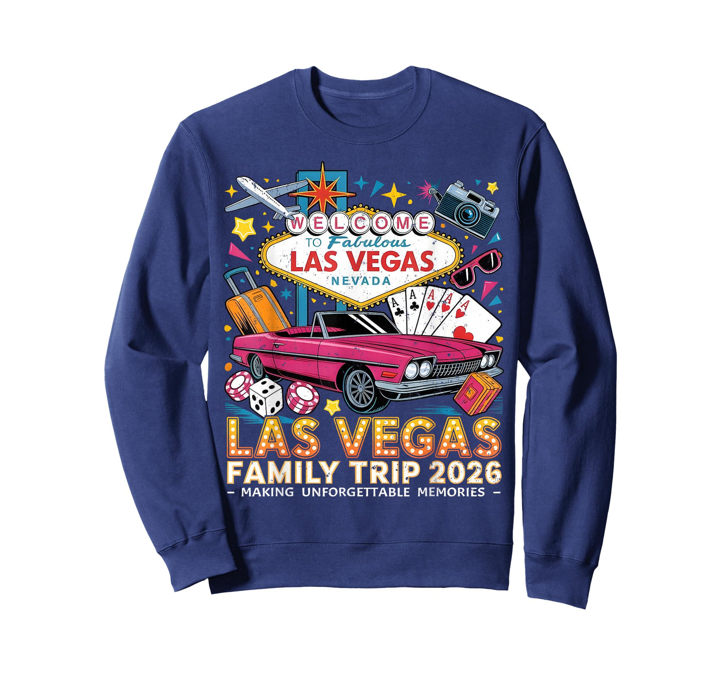 Las Vegas Family Trip 2026 Vacation Design T-Shirt
