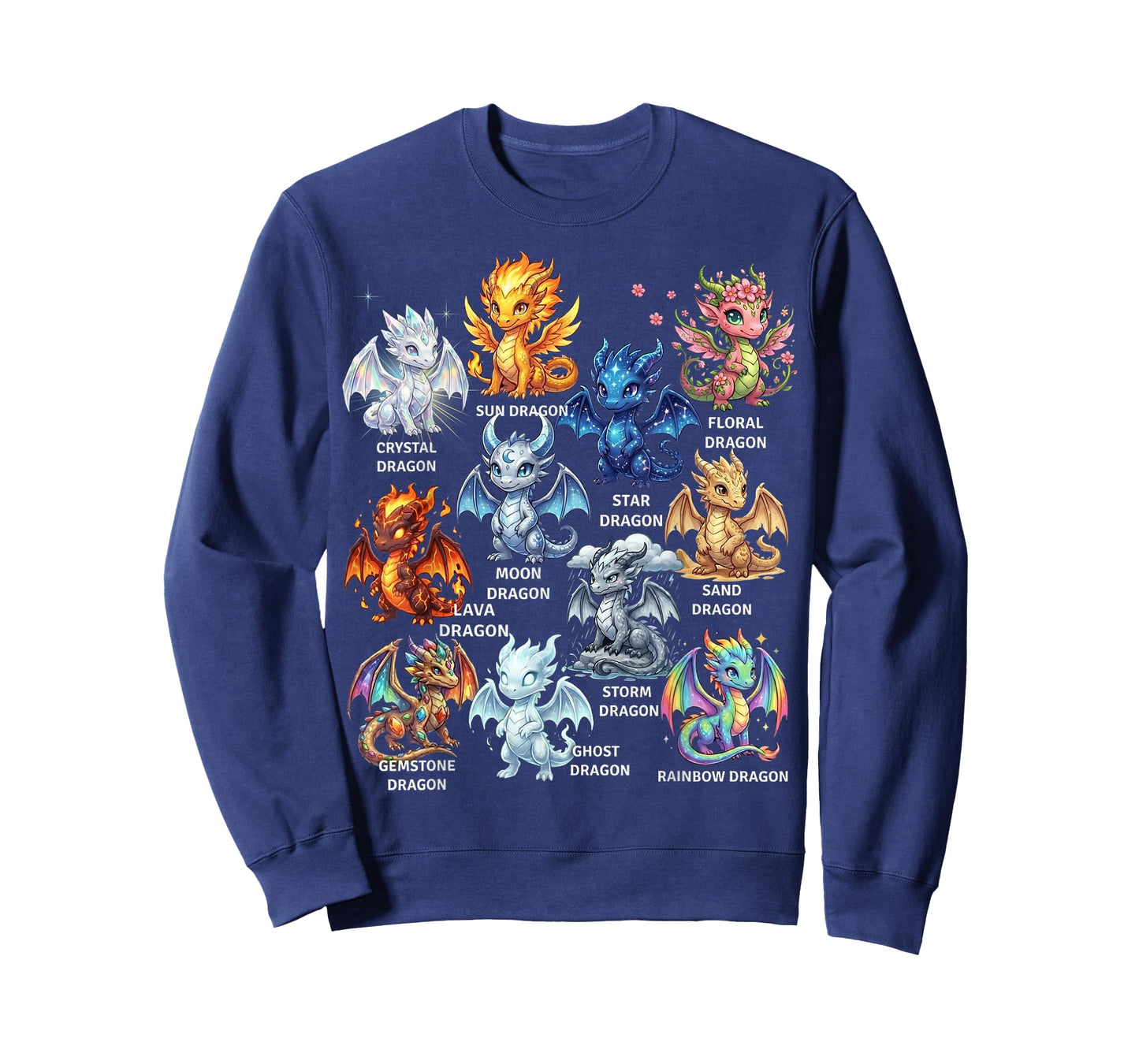 Dragon Types Fantasy Mythology Dragons Boys Girl Kid Toddler T-Shirt
