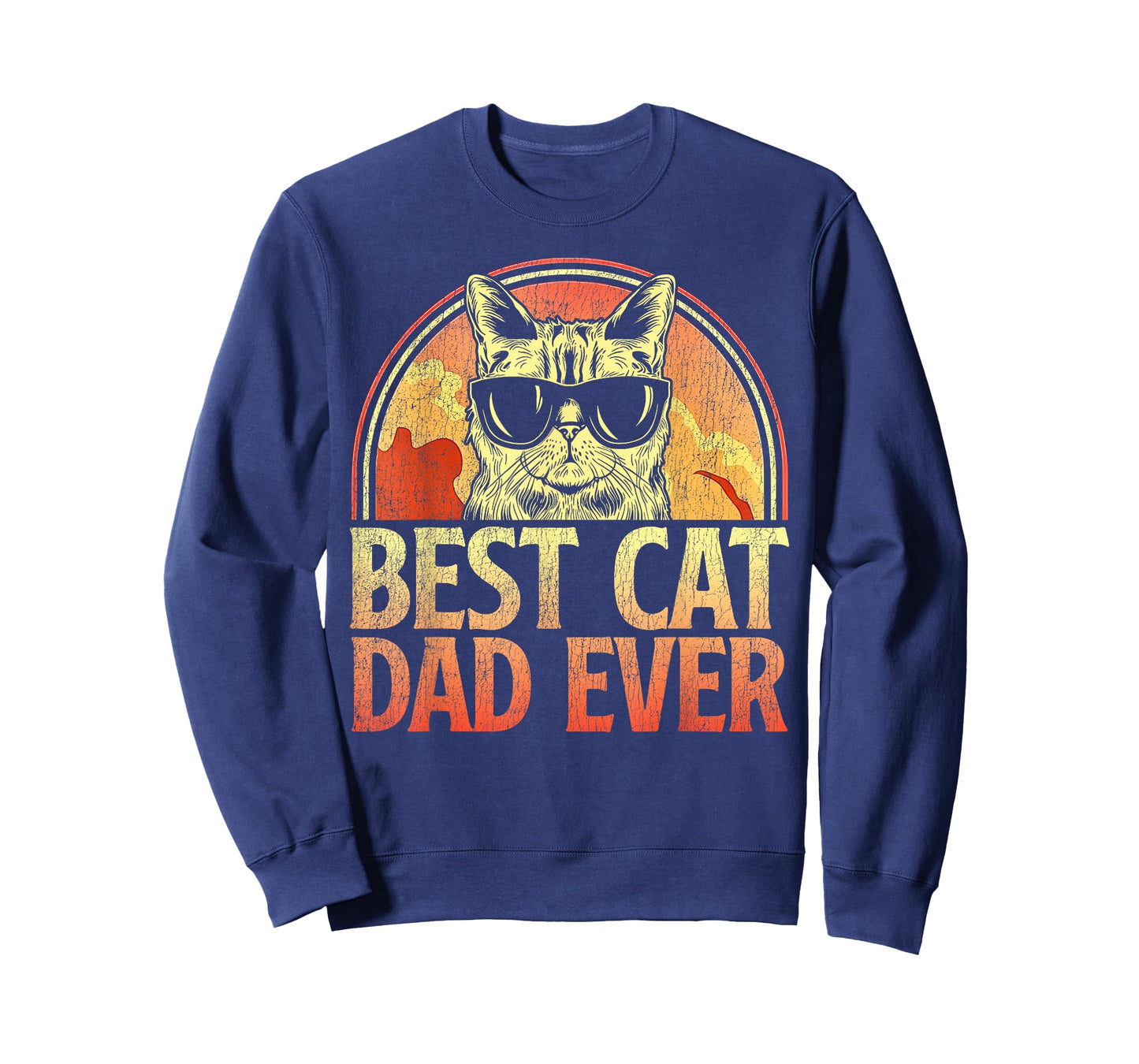 Mens Best Cat Dad Ever Funny Cat Dad Shirt Father's Day Cat Daddy T-Shirt