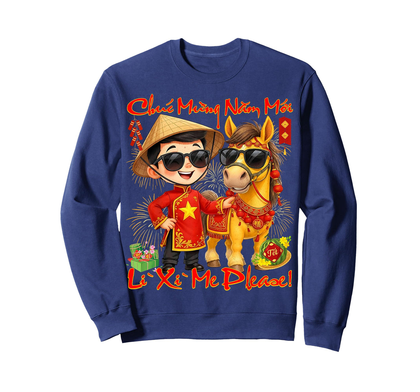 Happy TET Chuc Mung NAM Moi 2026 Li Xi Me Please Kids Boys T-Shirt