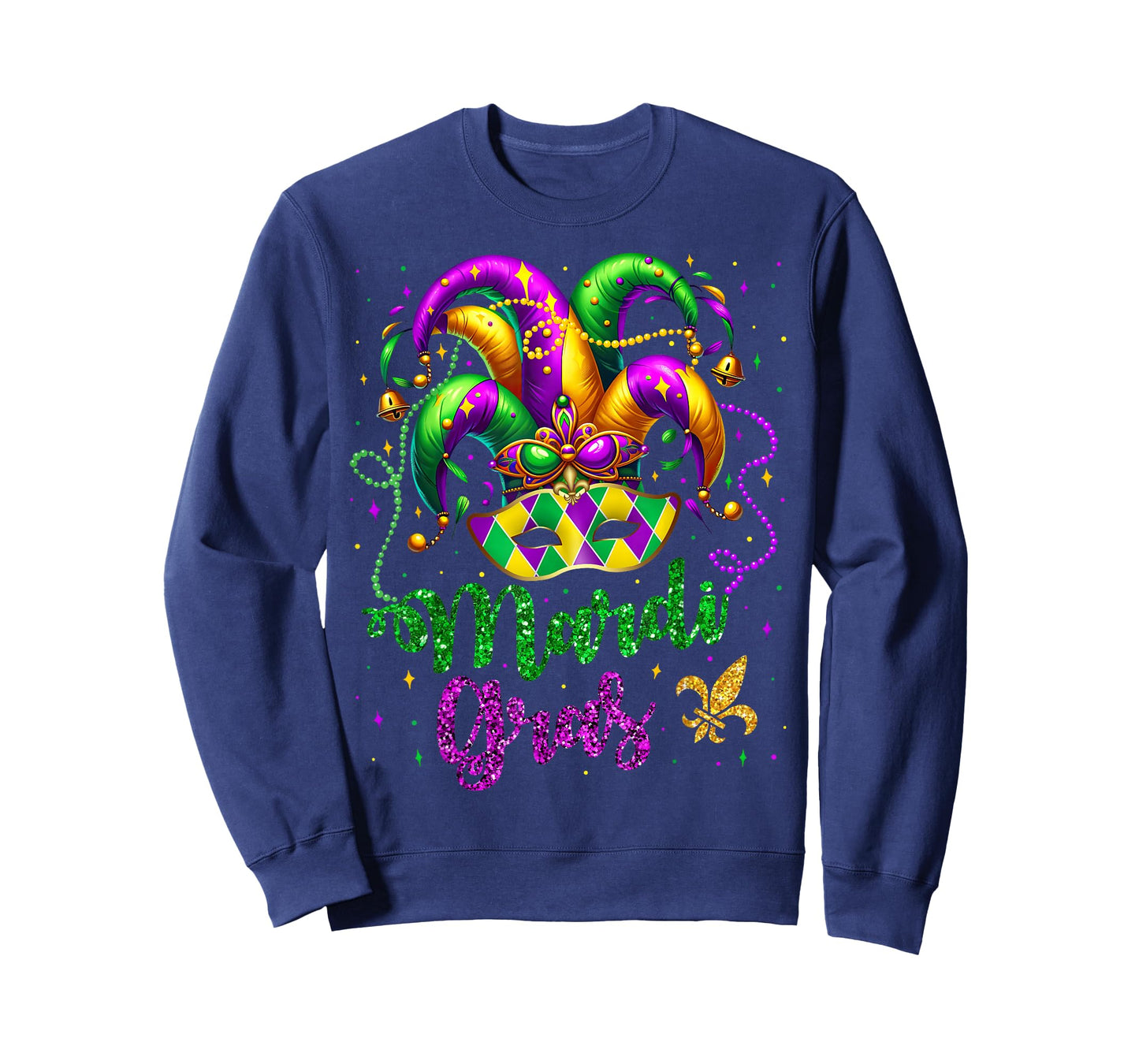 Mardi Gras Shirts for Women Kids Men Beads Mask Feathers Hat T-Shirt