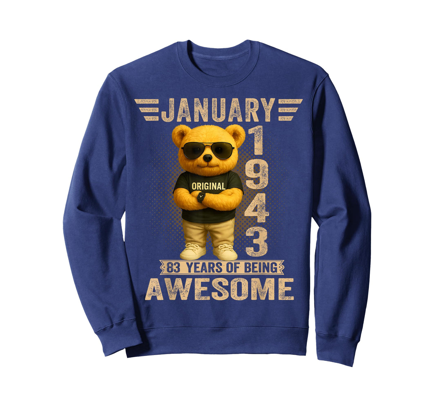 83 Year Old January 1943 Teddy Bear 83rd Birthday Men Women T-Shirt