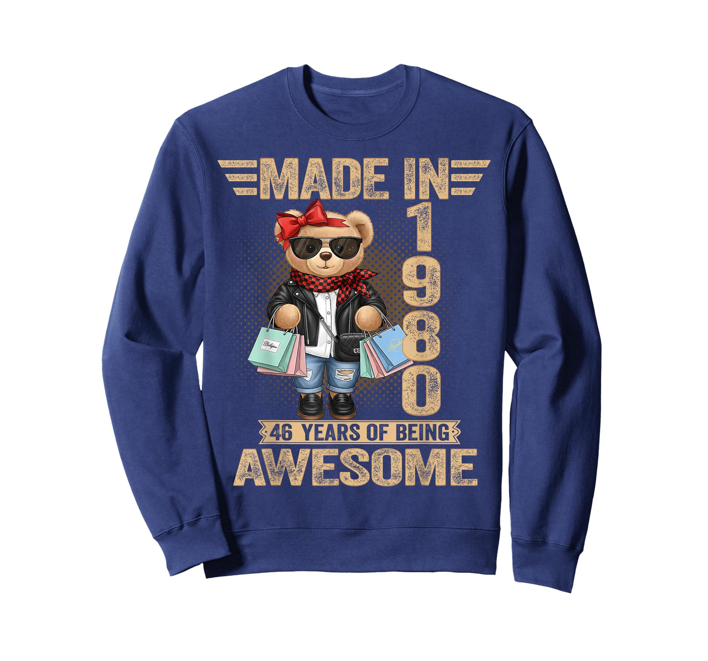 46 Year Old Made in 1980 Teddy Bear 46th Birthday Women Men T-Shirt
