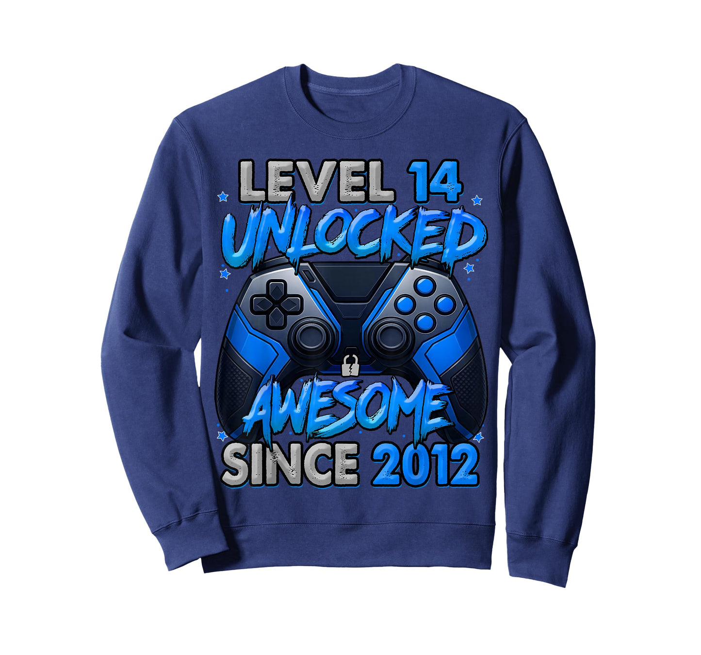 Level 14 Unlocked Awesome Since 2012 14th Birthday Gaming T-Shirt