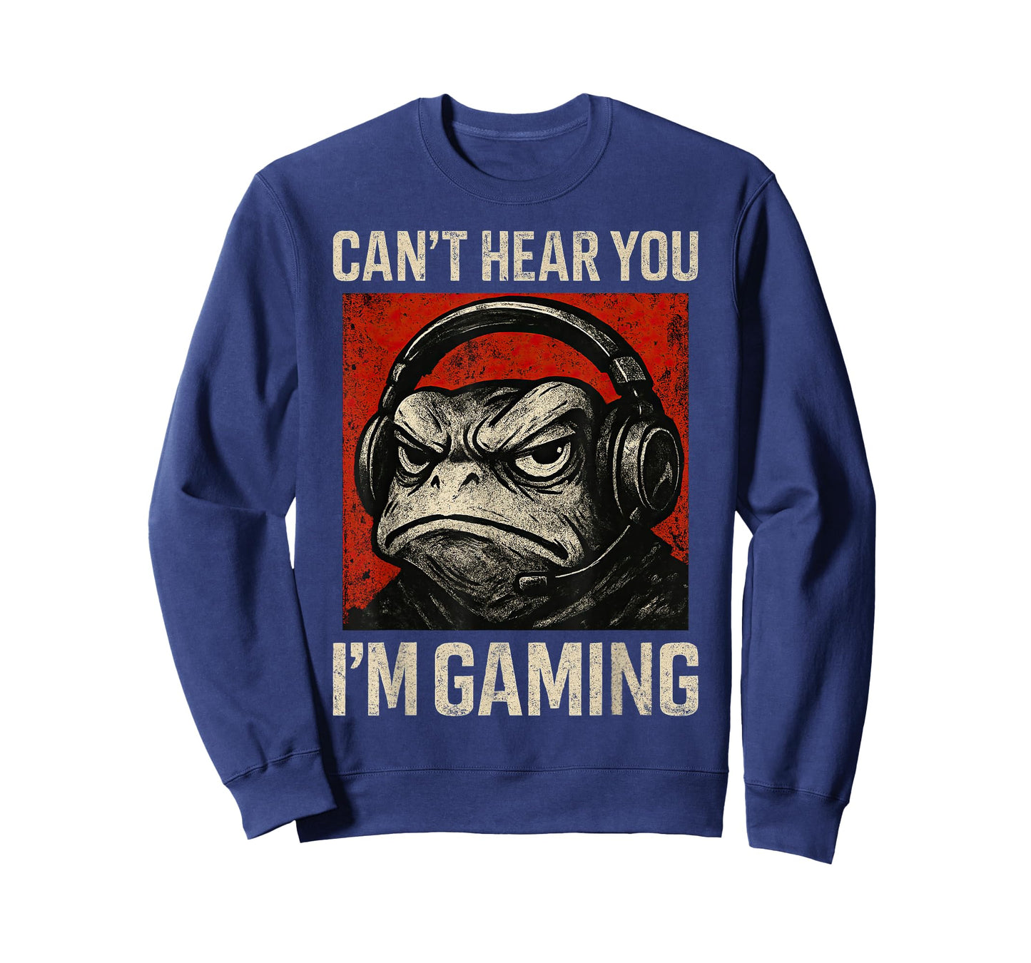 Funny Gamer Grumpy Frog Art Men Women Boys Video Gaming T-Shirt