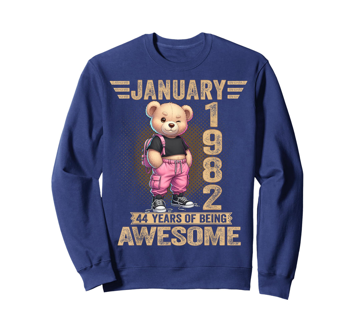 January 1982 44th Birthday 44 Year Teddy Bear Being Awesome T-Shirt