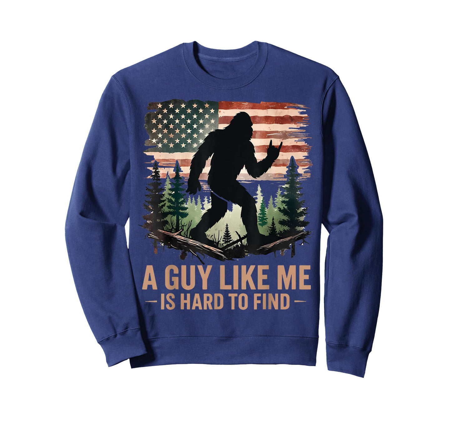 A Guy Like Me is Hard to Find Bigfoot Funny Hiking Sasquatch T-Shirt