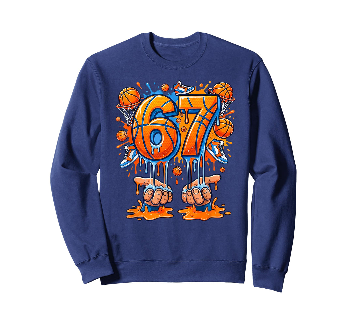 6 7 Basketball Tee Six Seven Funny Graphic Kids Teens Youth T-Shirt