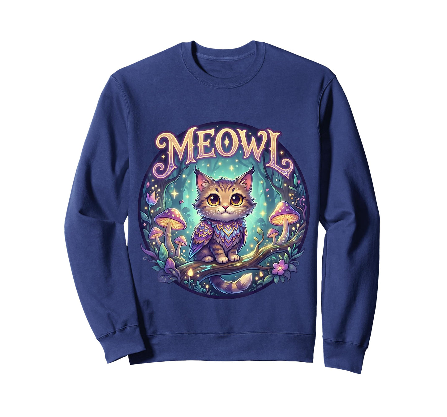 Meowl Cat Owl Meme Brainrot Kids Cursed Silly Gen Alpha Cute T-Shirt