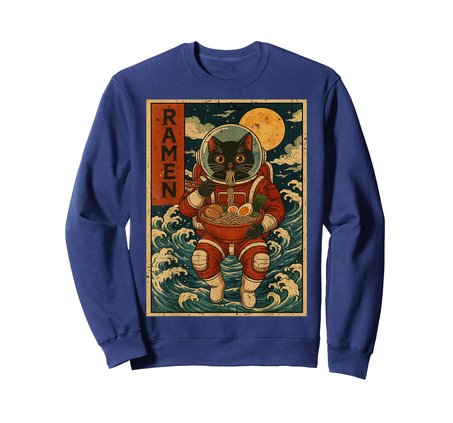 Astronaut Cat Ramen Japanese Graphic Tees Men Women Teens T-Shirt