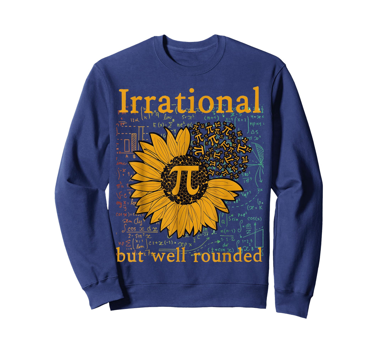 Irrational But Well Rounded Sunflower Pi Day Math Humor T-Shirt