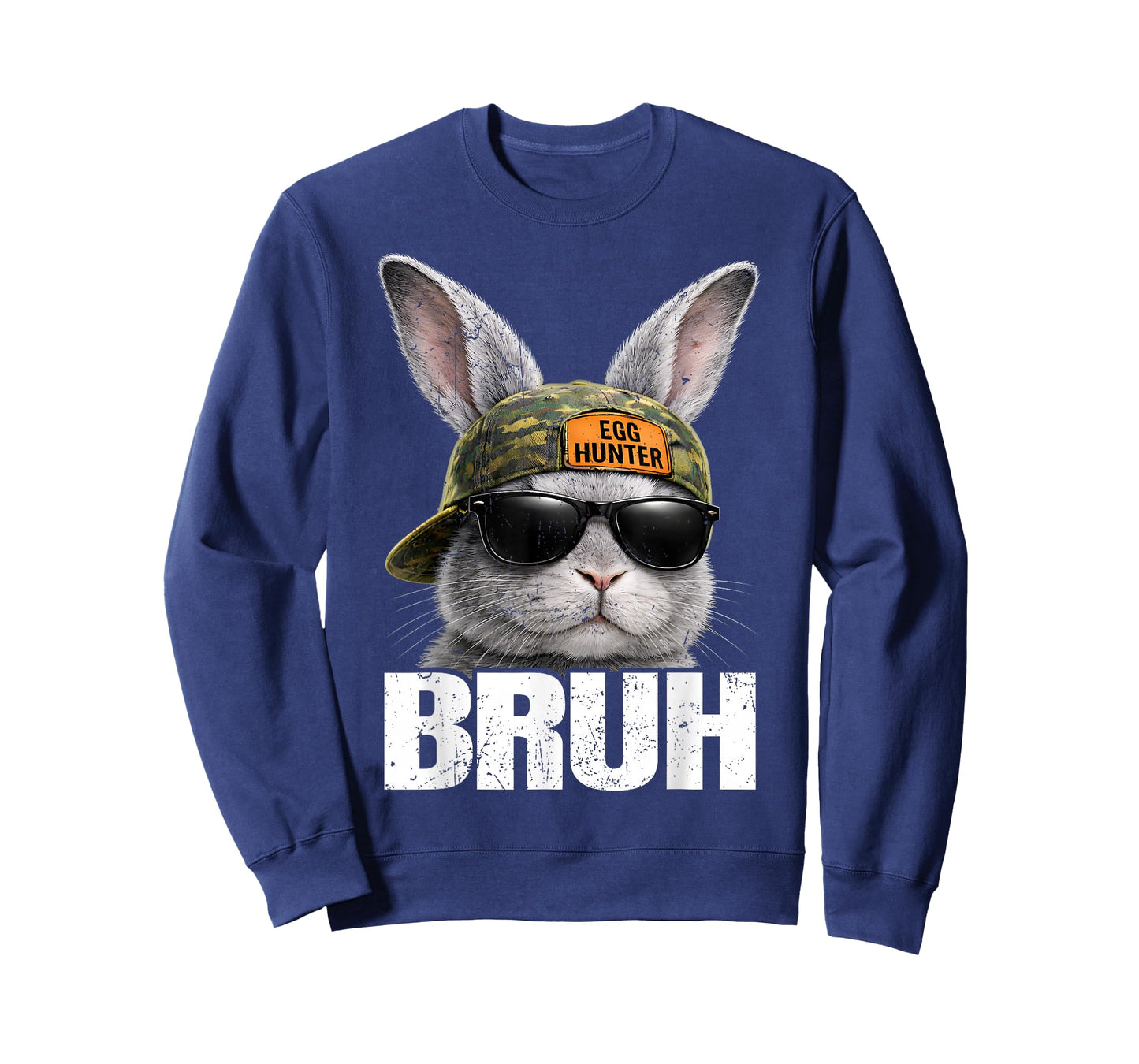 Vintage Bruh Egg Hunter Bunny Camo Rabbit Easter Men Boy Kid T-Shirt