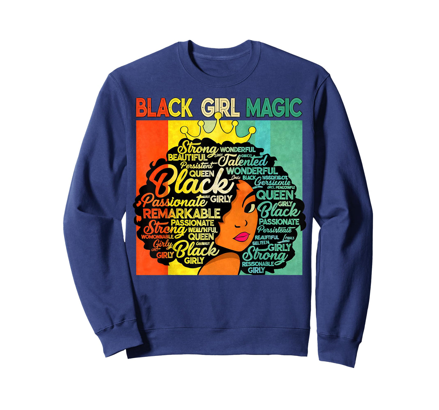 Black History Girl Magic African American Women Girls Kids T-Shirt