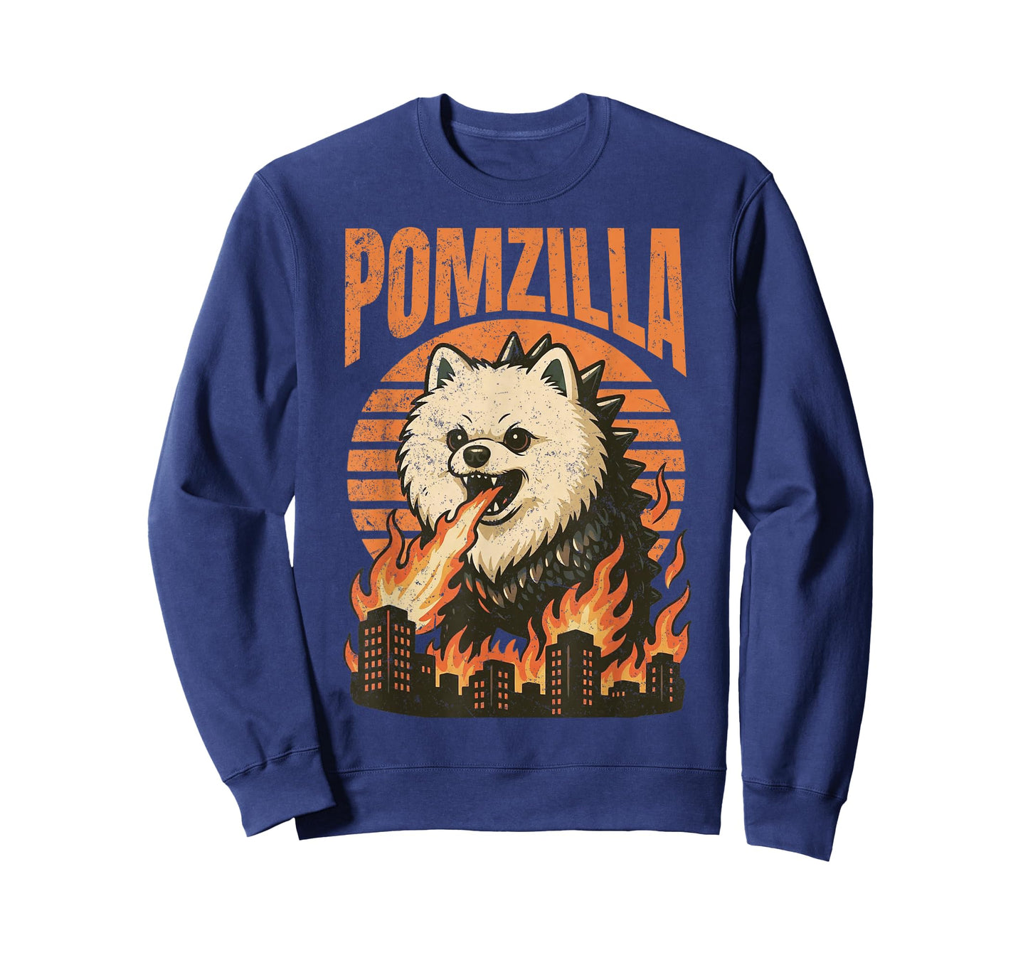 Pomzilla Pomeranian Vintage Monster Pom Dog Lover Funny T-Shirt
