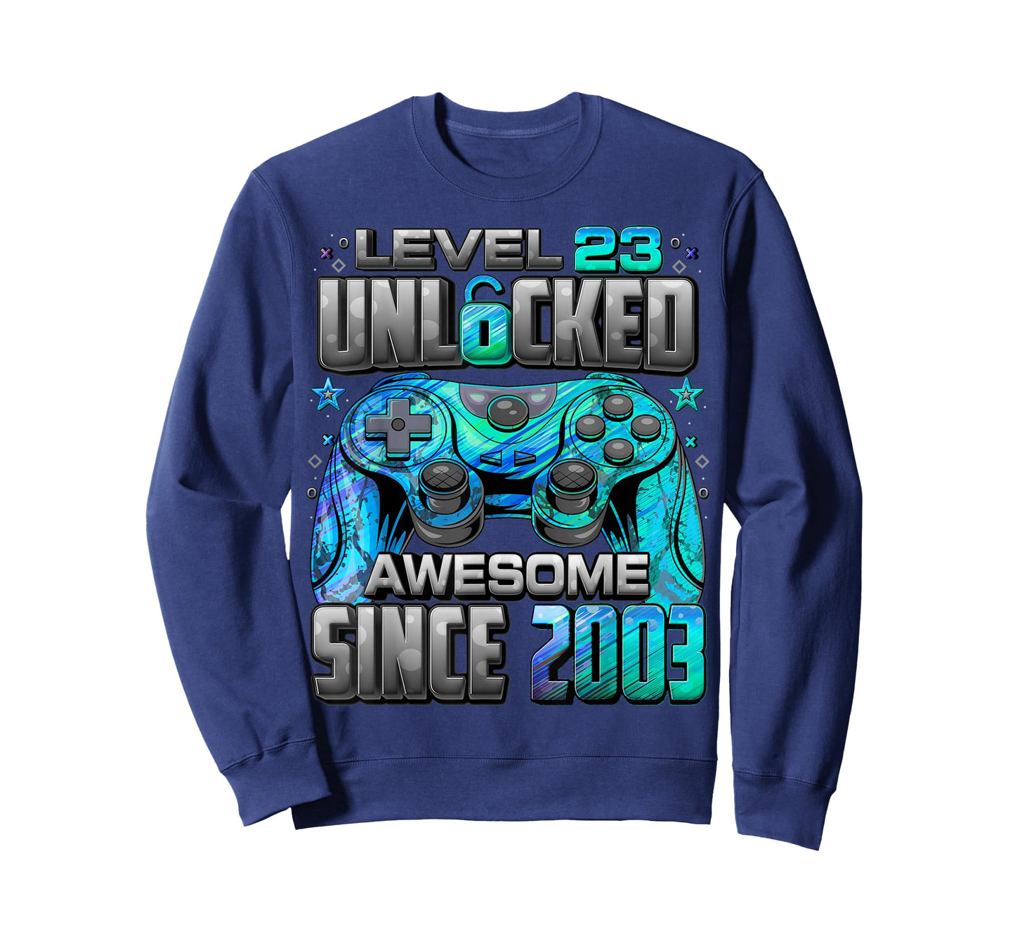 Level 23 Unlocked Awesome Since 2003 23rd Birthday Gaming T-Shirt