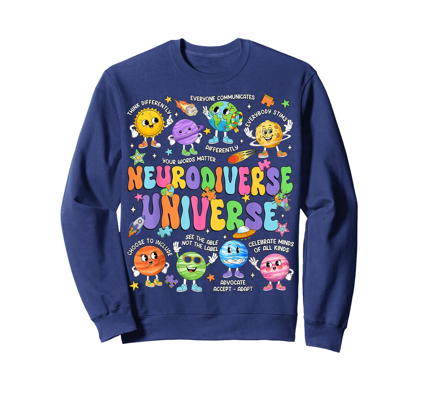 Neurodiverse Universe Neurodiversity Autism Awareness Kids T-Shirt