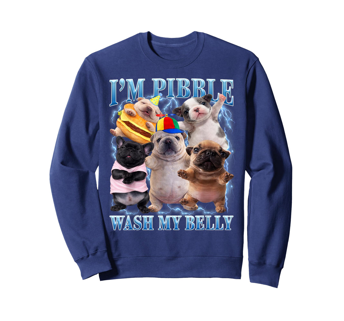 Funny Pibble Dog Meme Brainrot Wash My Belly T-Shirt