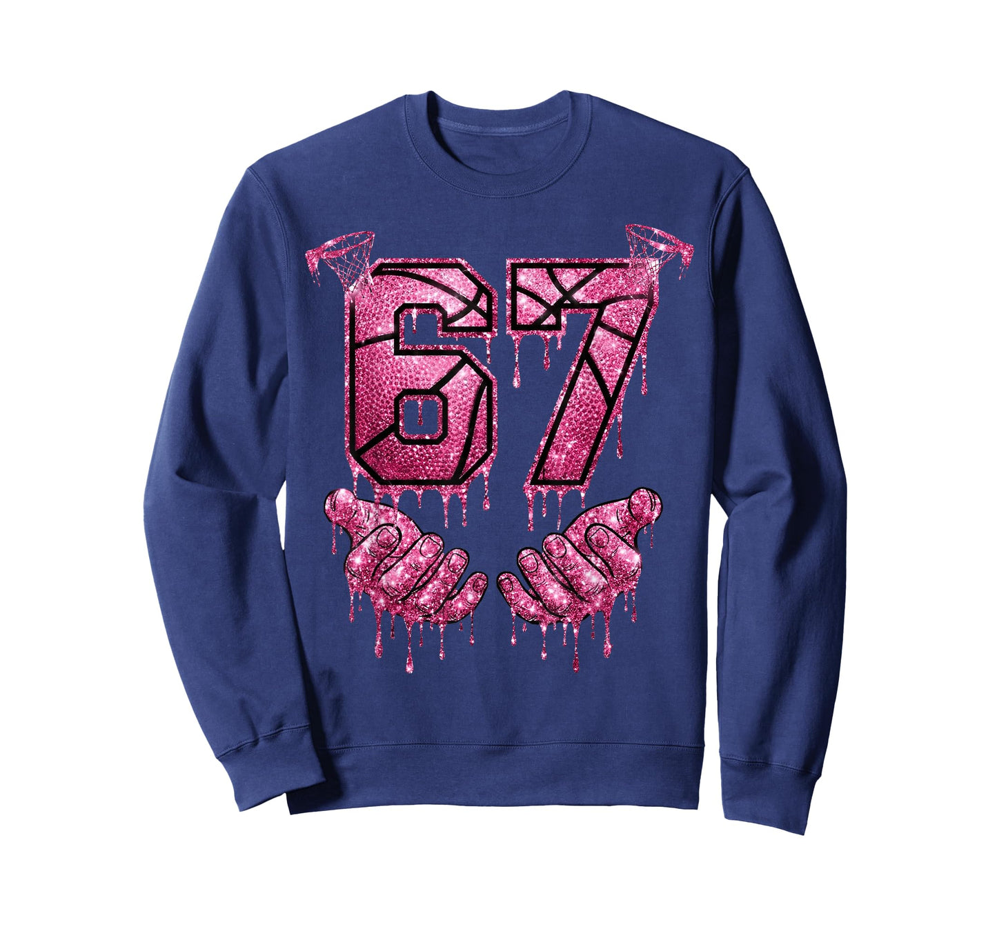 67 Basketball Dripping Six Seven Meme Pink Drip 6-7 T-Shirt