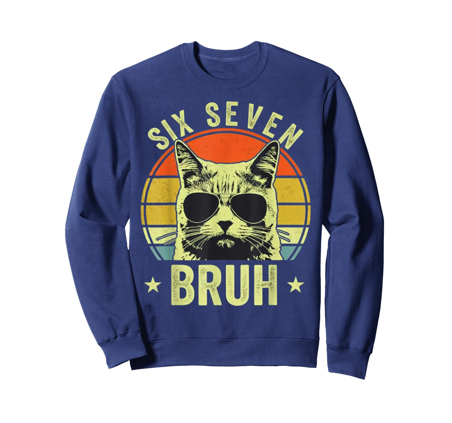 67 Bruh Cat Meme Six Seven 6 7 Kids Boys Men T-Shirt