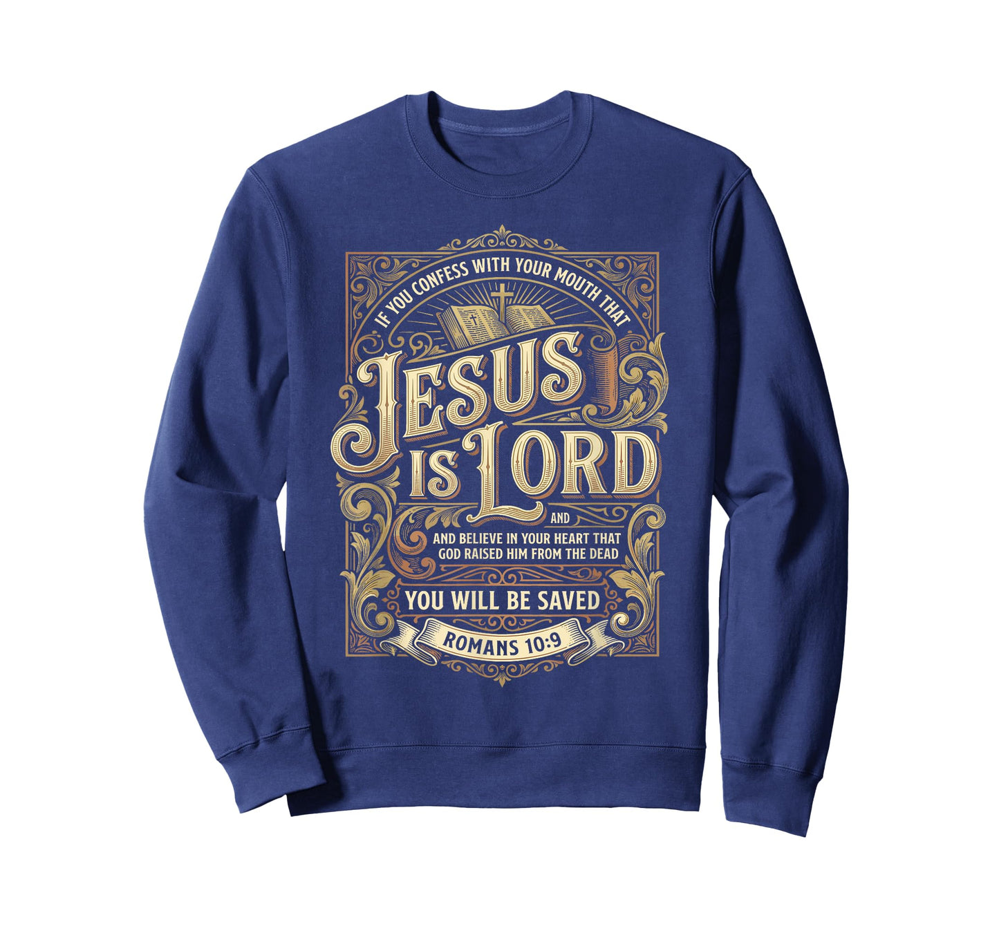 Jesus is Lord Romans 10:9 Christian T-Shirt