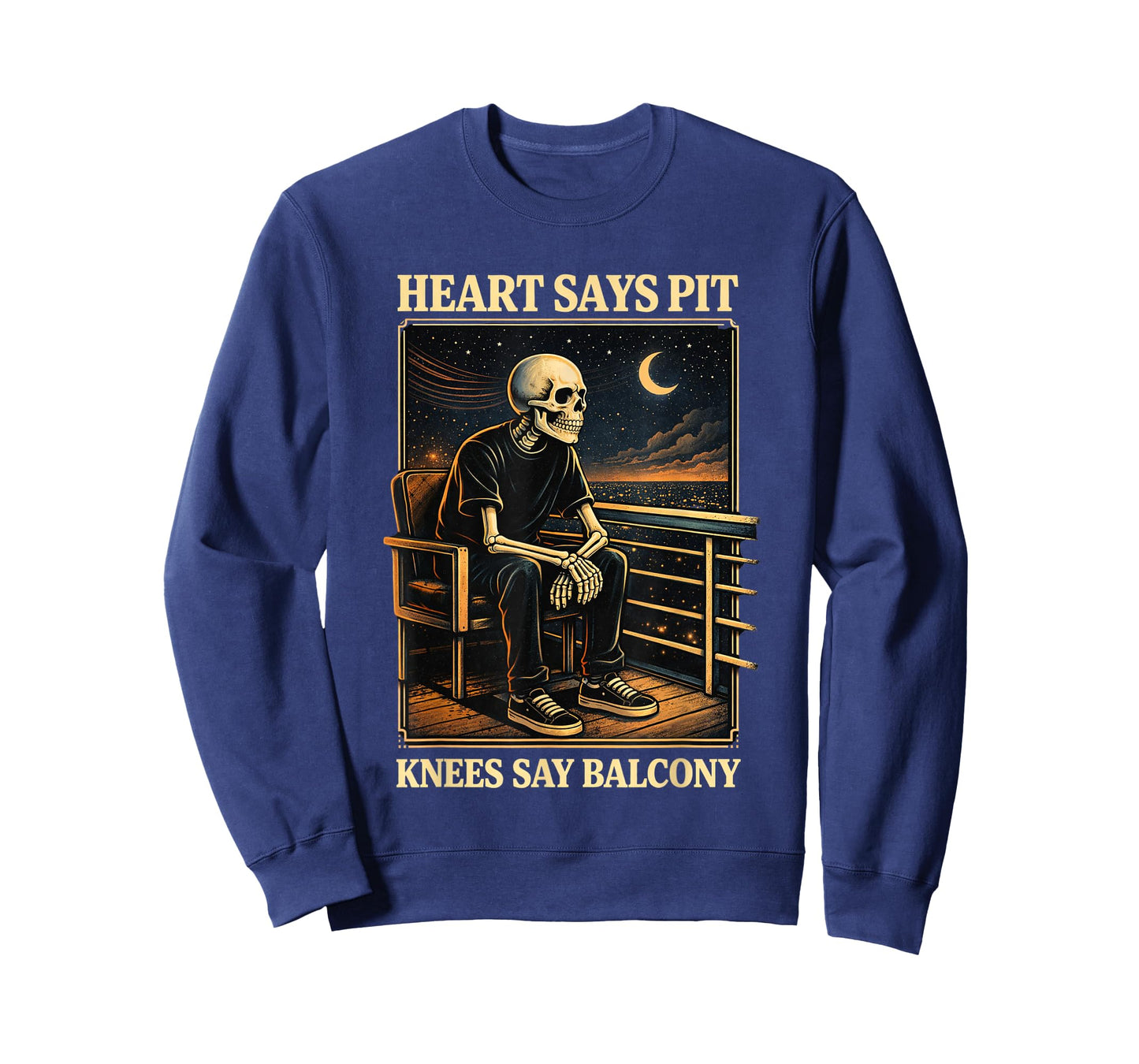 Heart Says Pit Knees Say Balcony T-Shirt