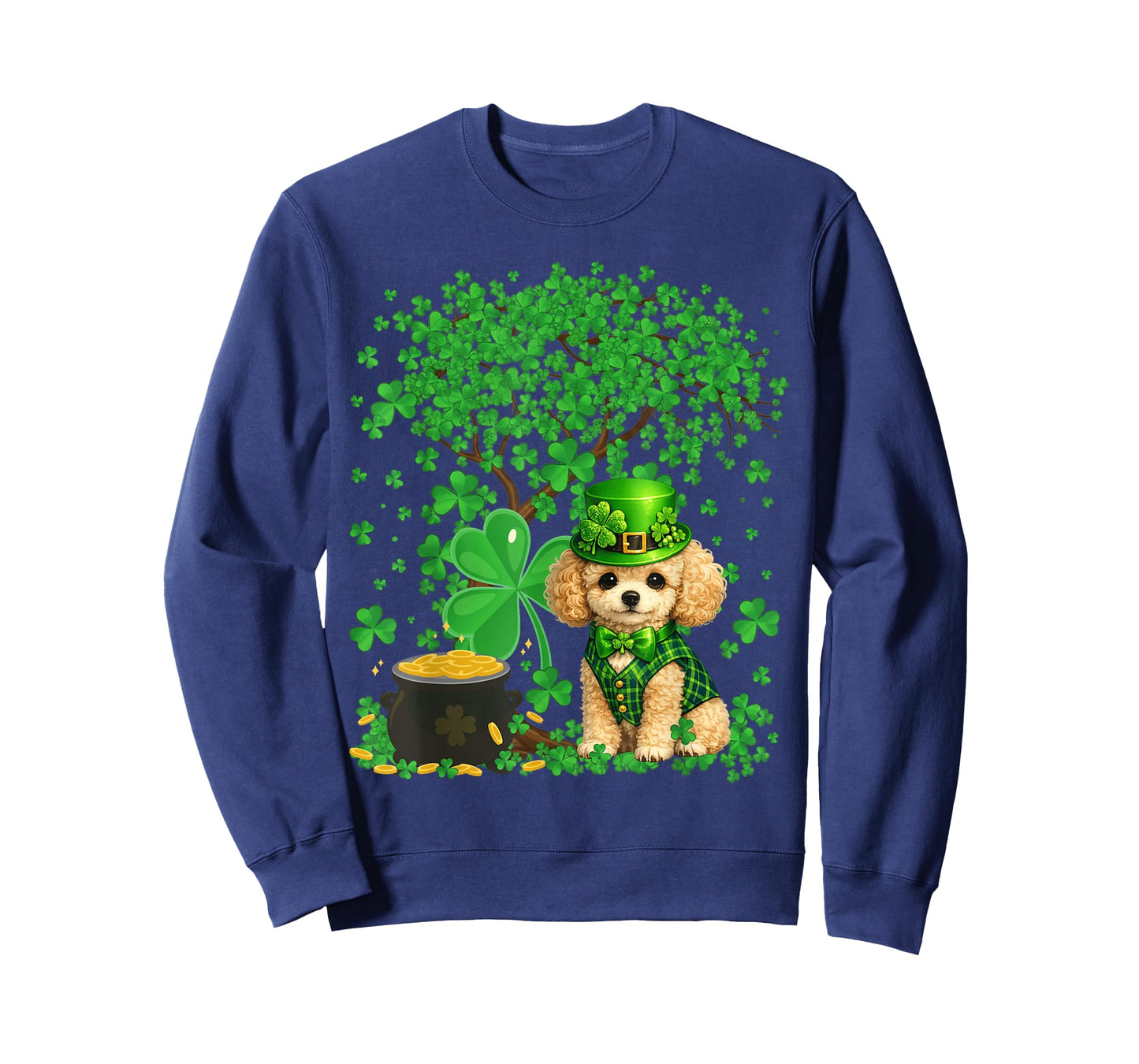 Funny Poodle Dog Shamrock St Patrick's Day T-Shirt
